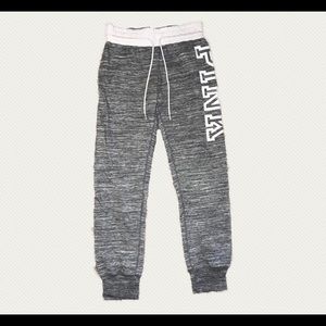 *PINK* Gray and White Sweatpants